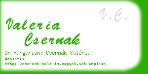 valeria csernak business card