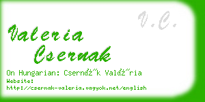 valeria csernak business card